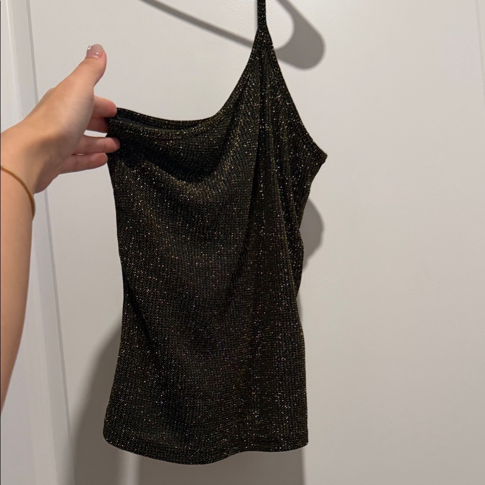 Reformation Black Shimmer Camisole